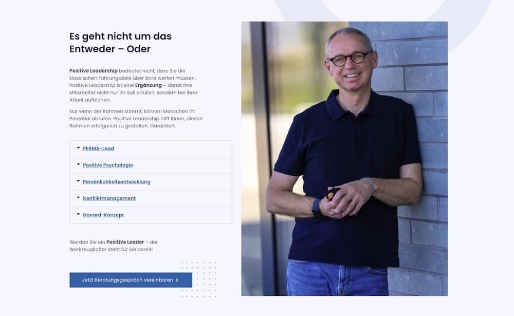 Ludger Dabrock Inhalte Persönlichkeit CTA Sektion Leistungsunterseite