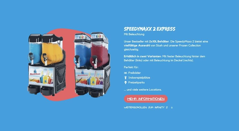 Darstellung der Slush-Maschinen Darstellung der Slush-Maschinen