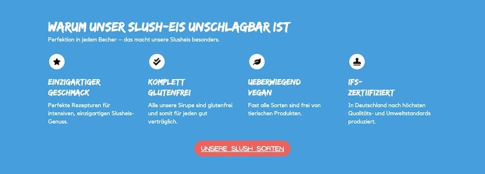 Slush-Sorten Benefits Slush-Sorten Benefits