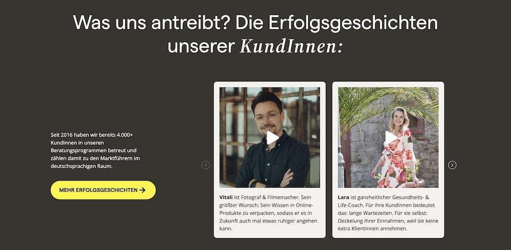 Erfolgsgeschichten von Kunden Erfolgsgeschichten von Kunden