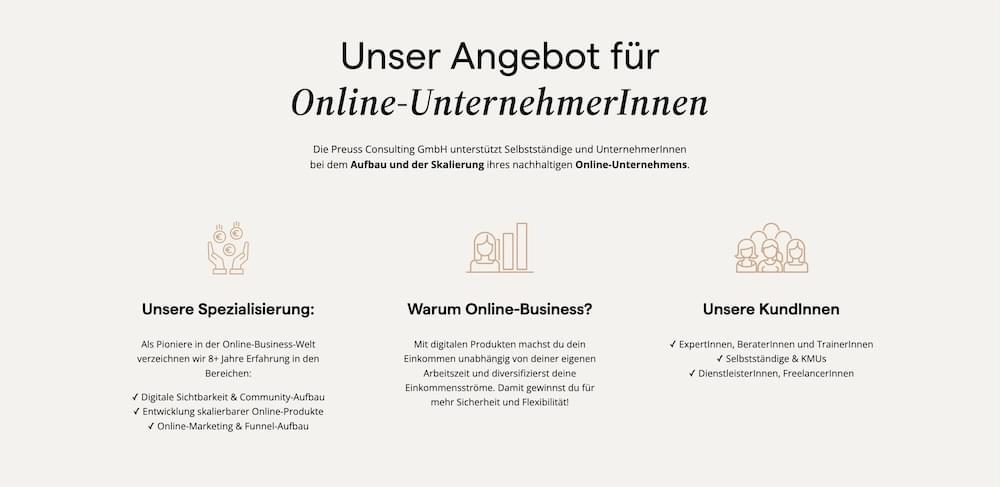 Unser Angebot Unser Angebot